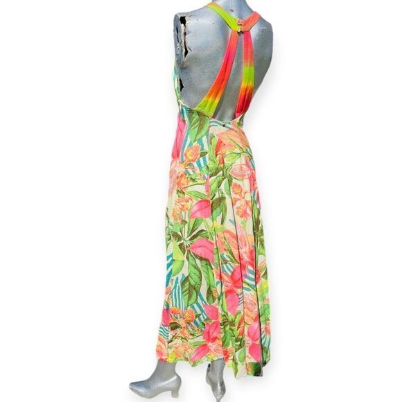 Farm Rio Tropical Flower Maxi Dress Small - Picture 7 of 12